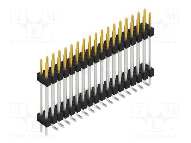 Connector: pin strips; pin header; male; PIN: 36; 2.54mm; SMT; 2x18