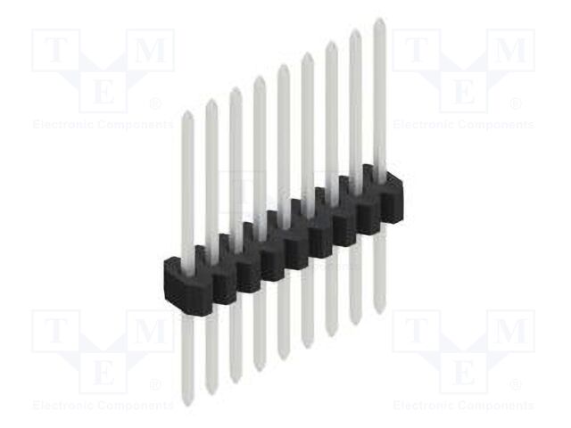 Connector: pin strips; pin header; male; PIN: 9; 1.27mm; THT; 1x9