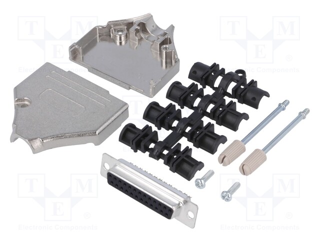 D-Sub; PIN: 25; plug; female; turned contacts; straight; soldering