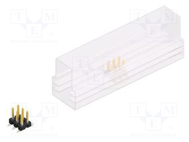 Connector: pin strips; pin header; male; PIN: 6; 2.54mm; SMT; 2x3