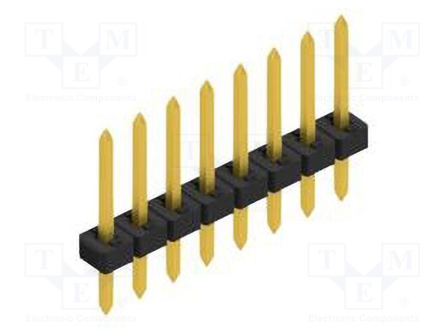 Connector: pin strips; pin header; male; PIN: 8; 2mm; THT; 1x8; 100V