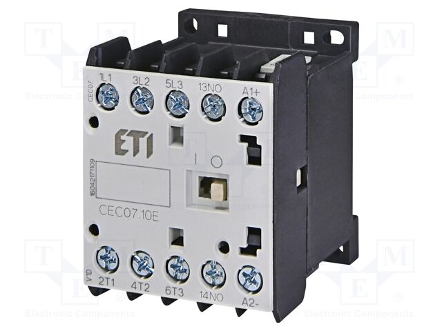 Contactor: 3-pole; NO x3; Auxiliary contacts: NO; 24VDC; 18A; CEC