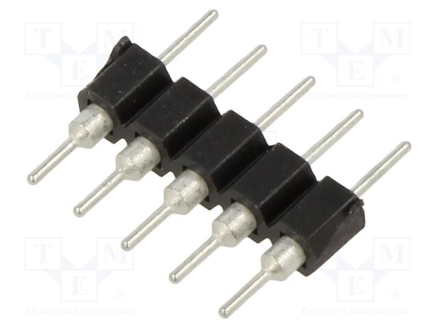 Connector: pin strips; socket; male; PIN: 5; THT; straight; 2.54mm