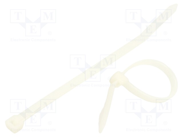Cable tie; L: 120mm; W: 4.8mm; polyamide; 220N; natural; 100pcs.