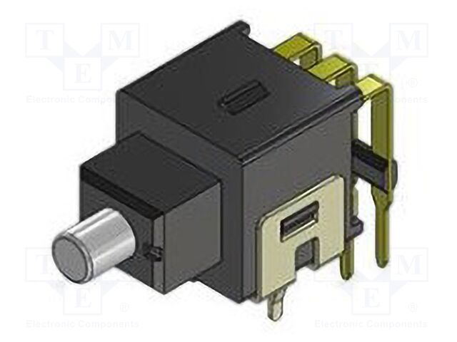 Switch: push-button; Pos: 2; DPDT; 0.014A/28VDC; ON-(ON); 500MΩ