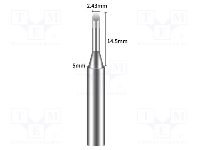 Tip; hoof; 2mm; for soldering station; BK969