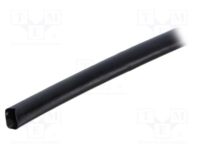 Heat shrink sleeve; glueless; 2: 1; 9.5mm; black; polyolefine; reel