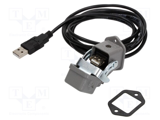 Adapter cable; USB A socket,USB A plug; 1310; USB 2.0; IP65; 1.8m