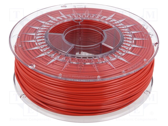 Filament: PLA; 2.85mm; red; 200÷235°C; 1kg; ±0,05mm