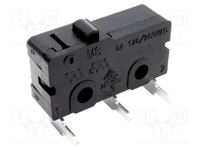 Microswitch SNAP ACTION; 5A/250VAC; without lever; SPDT; ON-(ON)