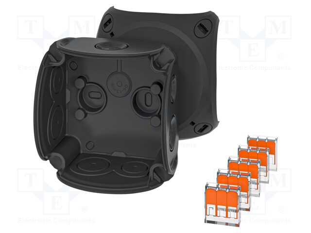 Enclosure: junction box; X: 84mm; Y: 84mm; Z: 55mm; polypropylene PP