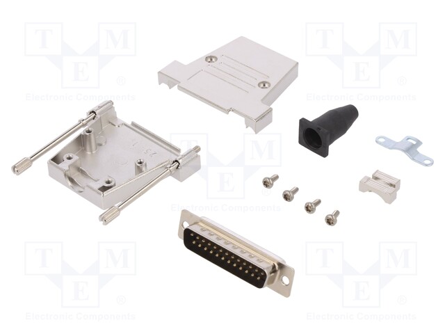 D-Sub; PIN: 25; plug; male; shielded,stamped and formed contacts
