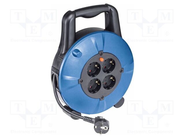 Extension lead; 3G1.5mm2; enclosed reel,rolled; Sockets: 4; PVC