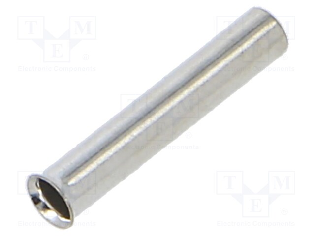 Tip: bootlace ferrule; non-insulated; copper; 1.5mm2; 12mm; tinned