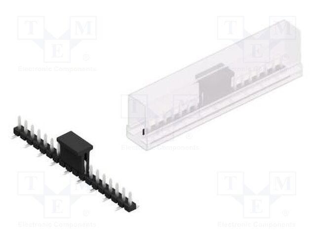 Connector: pin strips; pin header; male; PIN: 18; 2.54mm; SMT; 1x18