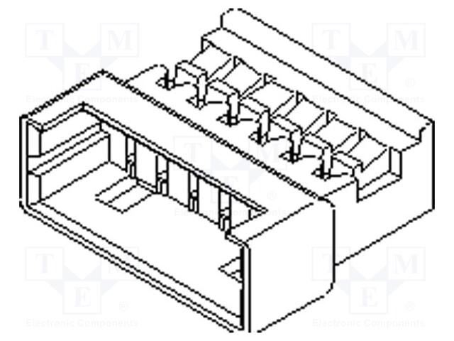 Plug; wire-board; female; PicoBlade; 1.25mm; PIN: 6; w/o contacts