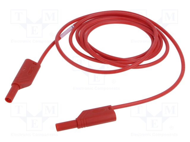 Test lead; 16A; banana plug with axial socket 4mm,both sides