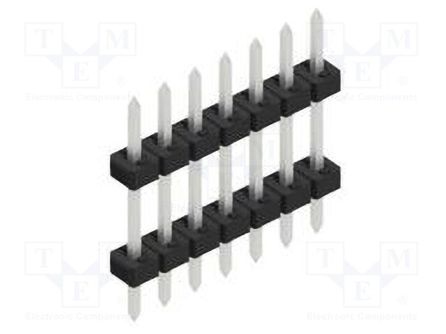 Connector: pin strips; pin header; male; PIN: 7; 2mm; THT; 1x7; 100V