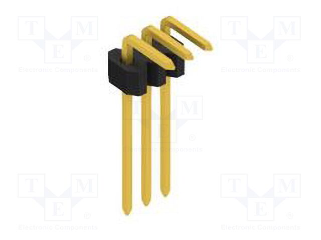 Connector: pin strips; pin header; male; PIN: 3; 1.27mm; THT; 1x3