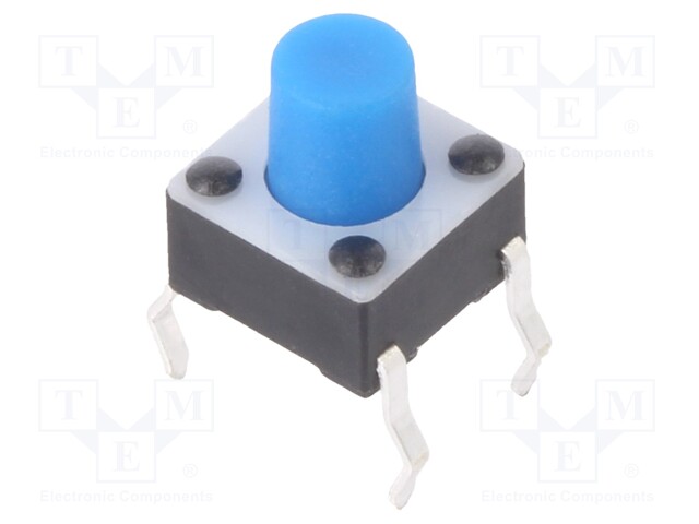 Switch: microswitch TACT; Pos: 1; SPST-NO; 0.05A/24VDC; Body: black