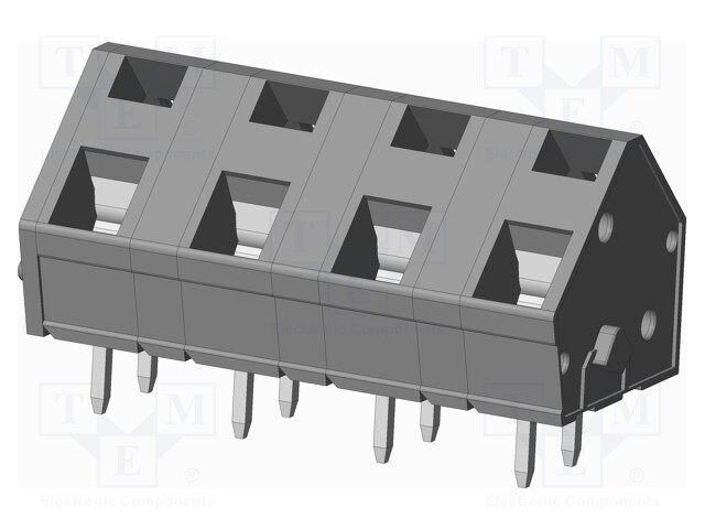 Connector: PCB terminal block; terminal; angled 45°; on PCBs