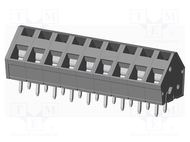 Connector: PCB terminal block; terminal; angled 45°; on PCBs