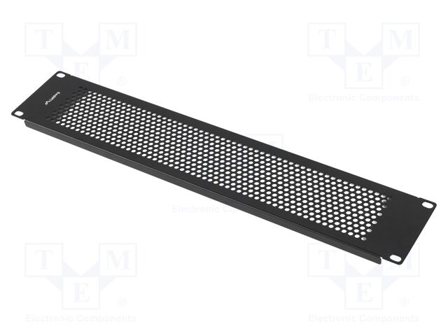 Stopper; 2U; black; Standard: 19"; perforated