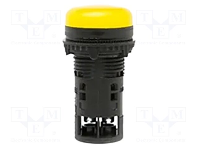 Control lamp; ELPI; Illumin: LED; Ø22.5mm; IP65; yellow; Kind: flat