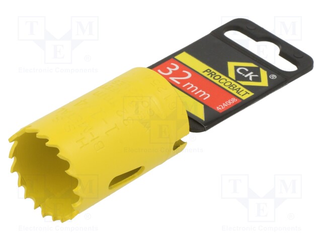 Hole saw; 32mm; aluminium,wood,metal,brass,steel,cast iron; PRO