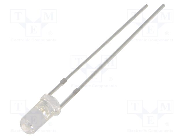 LED; blue; 3mm; 500÷750mcd; 50°; Front: flat; 2.9÷3.4VDC; -30÷85°C