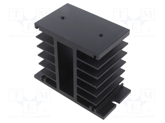 Heatsink: extruded; H; black; L: 100mm; W: 49mm; H: 91mm; aluminium