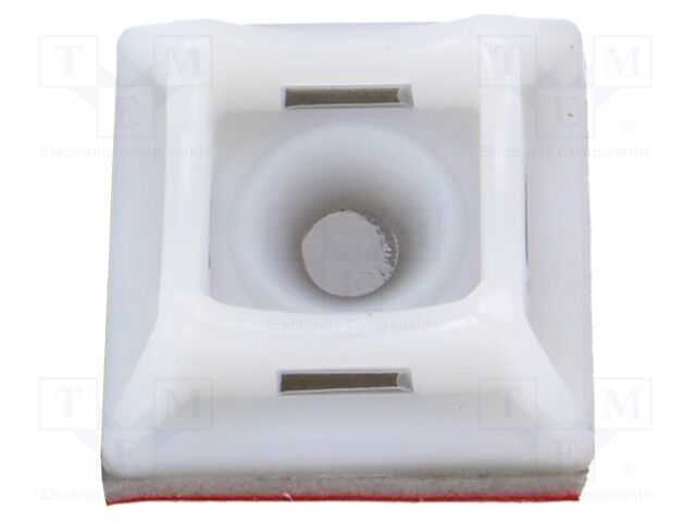 Holder; screw,self-adhesive; polyamide; UL94V-2; white; L: 20mm