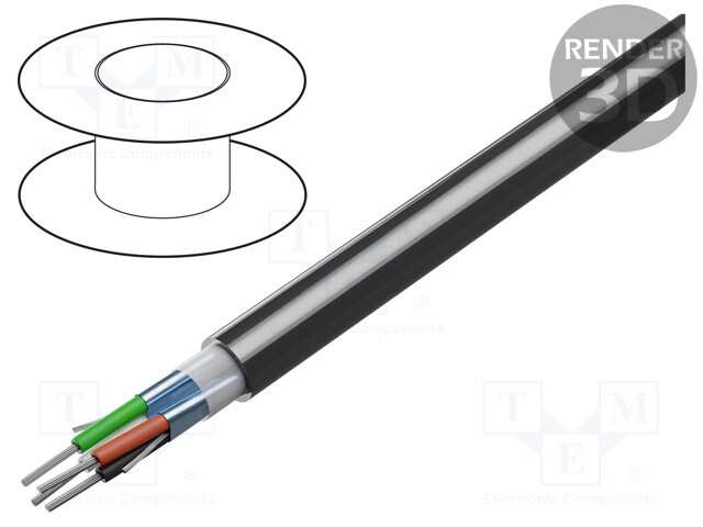 Wire; 2x2x20AWG; shielded,pairs shielded with Al-PET foil; PVC