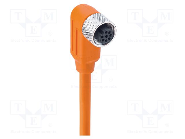 Connection lead; M12; PIN: 8; angled; 2m; plug; 30VAC; 4A; -25÷80°C