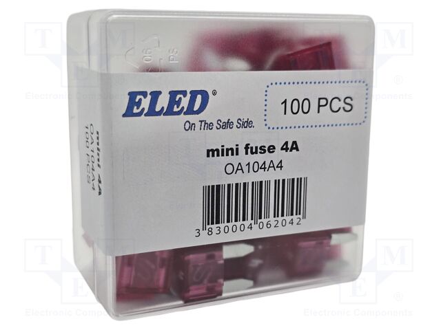 Fuse: fuse; 4A; 32VDC; automotive; 11.1mm; 11.1x3.9x17.2mm