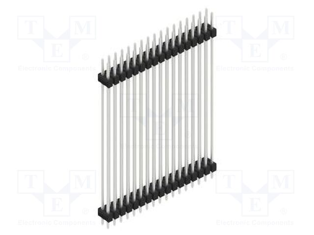 Connector: pin strips; pin header; male; PIN: 34; 2.54mm; THT; 2x17