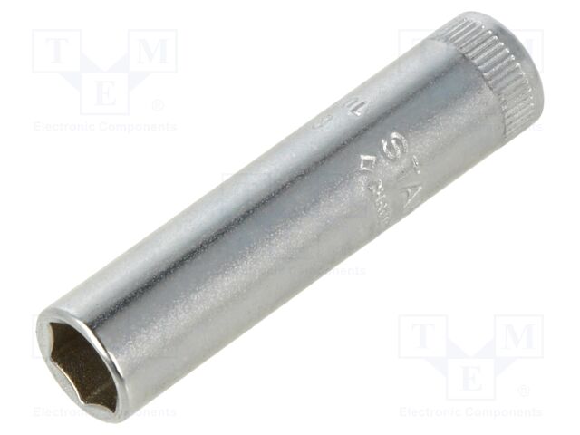 Socket; 6-angles,socket spanner; 8mm; 1/4"; steel; 40L; L: 50mm
