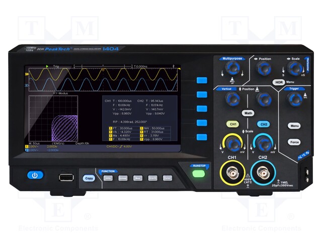 Oscilloscope: digital; Ch: 2; 100MHz; 1Gsps; 10kpts; automatic; 15W