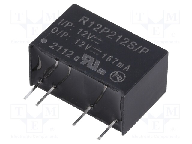Converter: DC/DC; 2W; Uin: 10.8÷13.2V; Uout: 12VDC; Iout: 167mA; SIP7