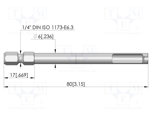 Tool: mounting tool; 5mm; BIT-SKS