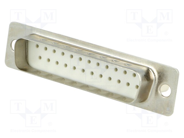 D-Sub; PIN: 25; plug; male; w/o contacts; for cable; 250V; white