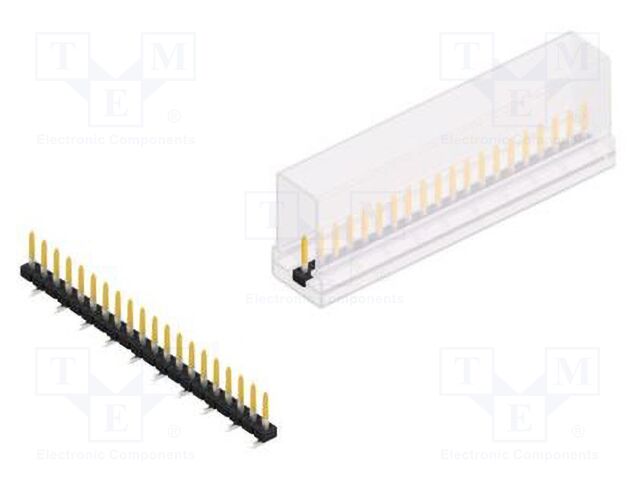 Connector: pin strips; pin header; male; PIN: 20; 2mm; SMT; 1x20