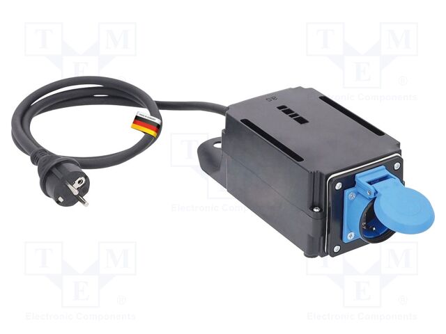 Inrush current limiter; 3G1.5mm2; single-phase,with flap; black