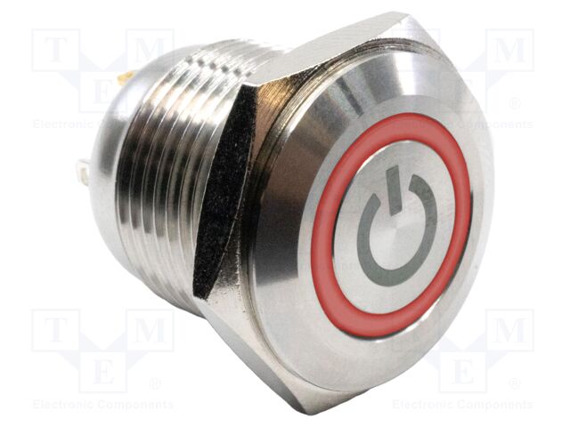 Switch: vandal resistant; Pos: 2; SPST-NO; 2A/48VDC; IP65; OFF-(ON)
