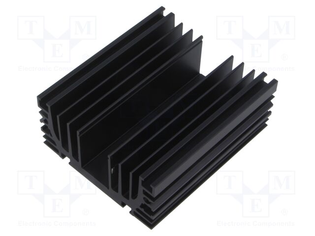 Heatsink: extruded; grilled; black; L: 100mm; W: 87mm; H: 41mm