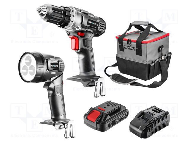 Set; battery; 1250rpm; 18VDC; Features: 2 gears; Kind: brush