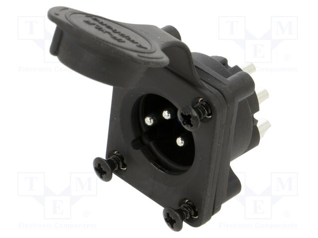 Connector: XLR; socket; male; AXS; 15A; 133V; PIN: 3; IP65; soldering