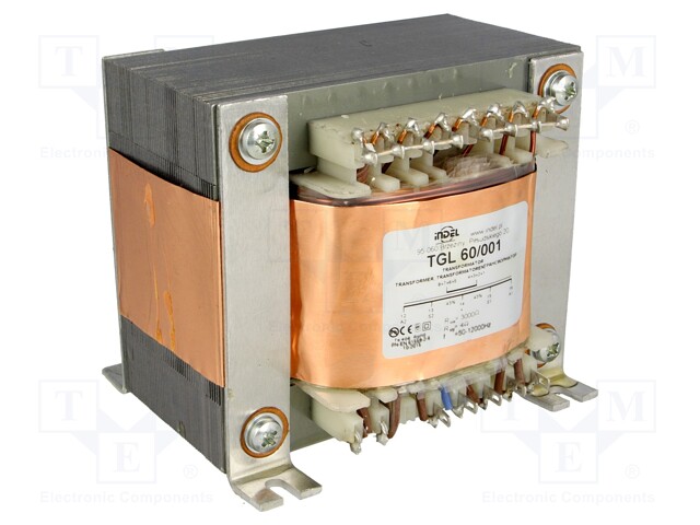 Transformer: speaker; 60VA; Sec.winding imped: 4Ω; 0.05÷12kHz