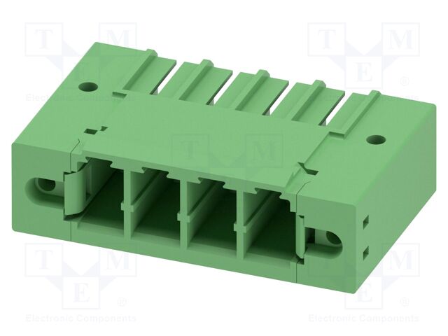 PCB headers, nominal cross section: 6 mm?, color: green, nom