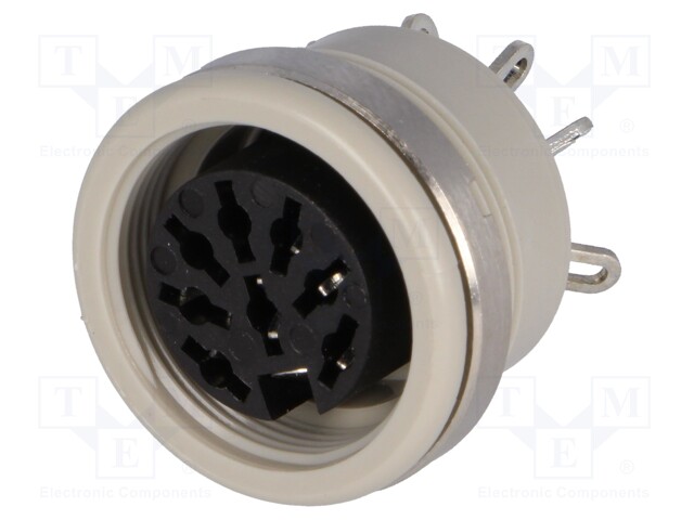 Socket; DIN; female; PIN: 8; Layout: 262°; soldering